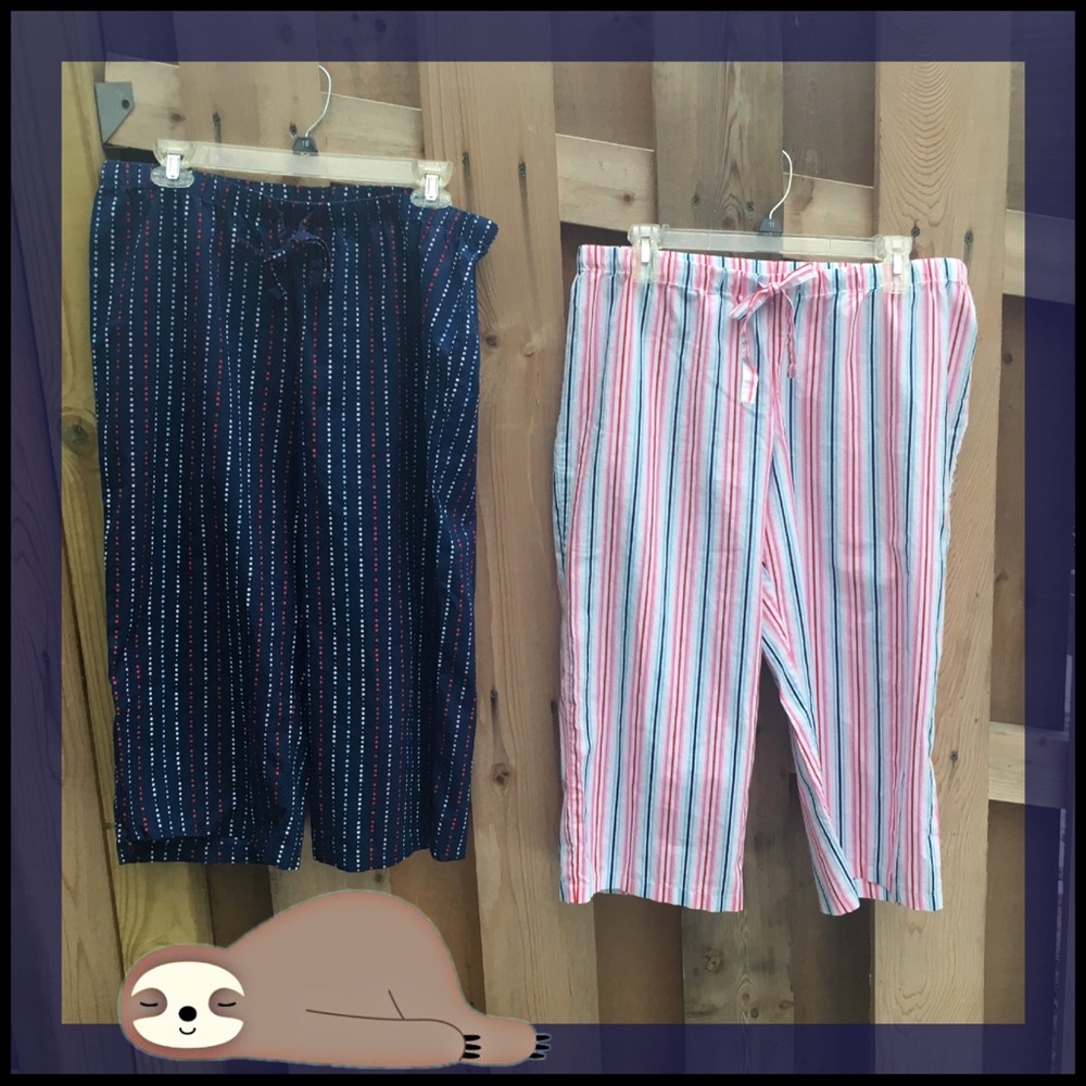 2 Capri/Cropped Target Pajama Pants